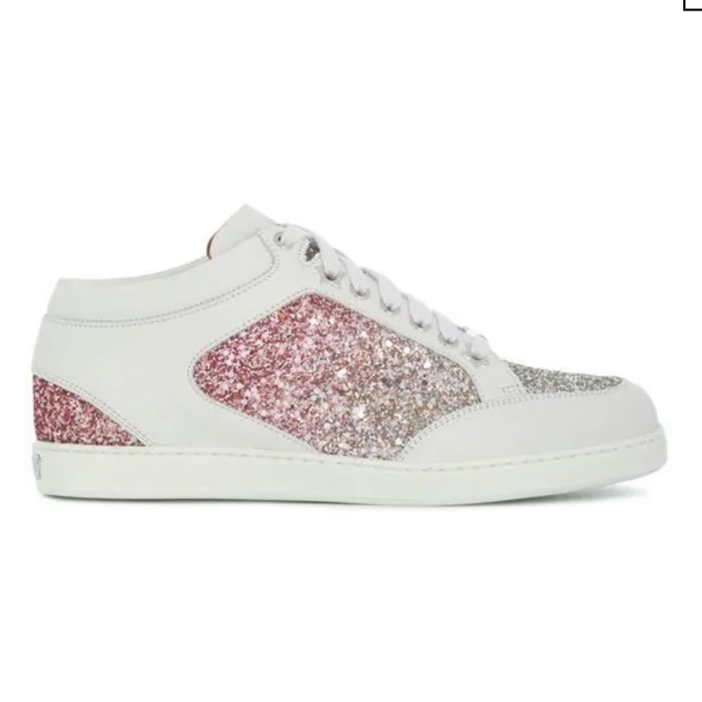 Jimmy Choo sparkled sneakers.